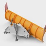 Pług śnieżny Agrometal OR M 1800 prosty, lemiesz Vulkolan, oświetlenie, koła podporowe